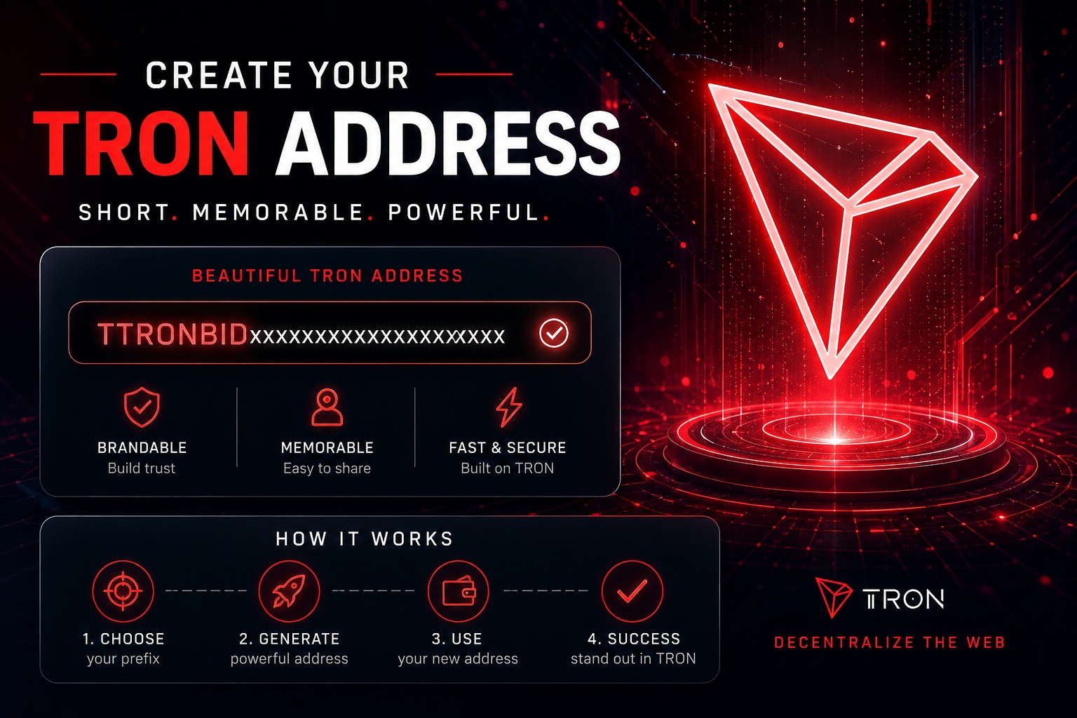 Как создать красивый TRON-адрес (Vanity Address) для кошелька TRX